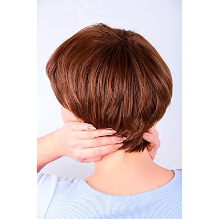 DILLARDS Women's Synthetic Hair Washable And Heat Tolerant Short Wig (Lights Brown) - Image 3